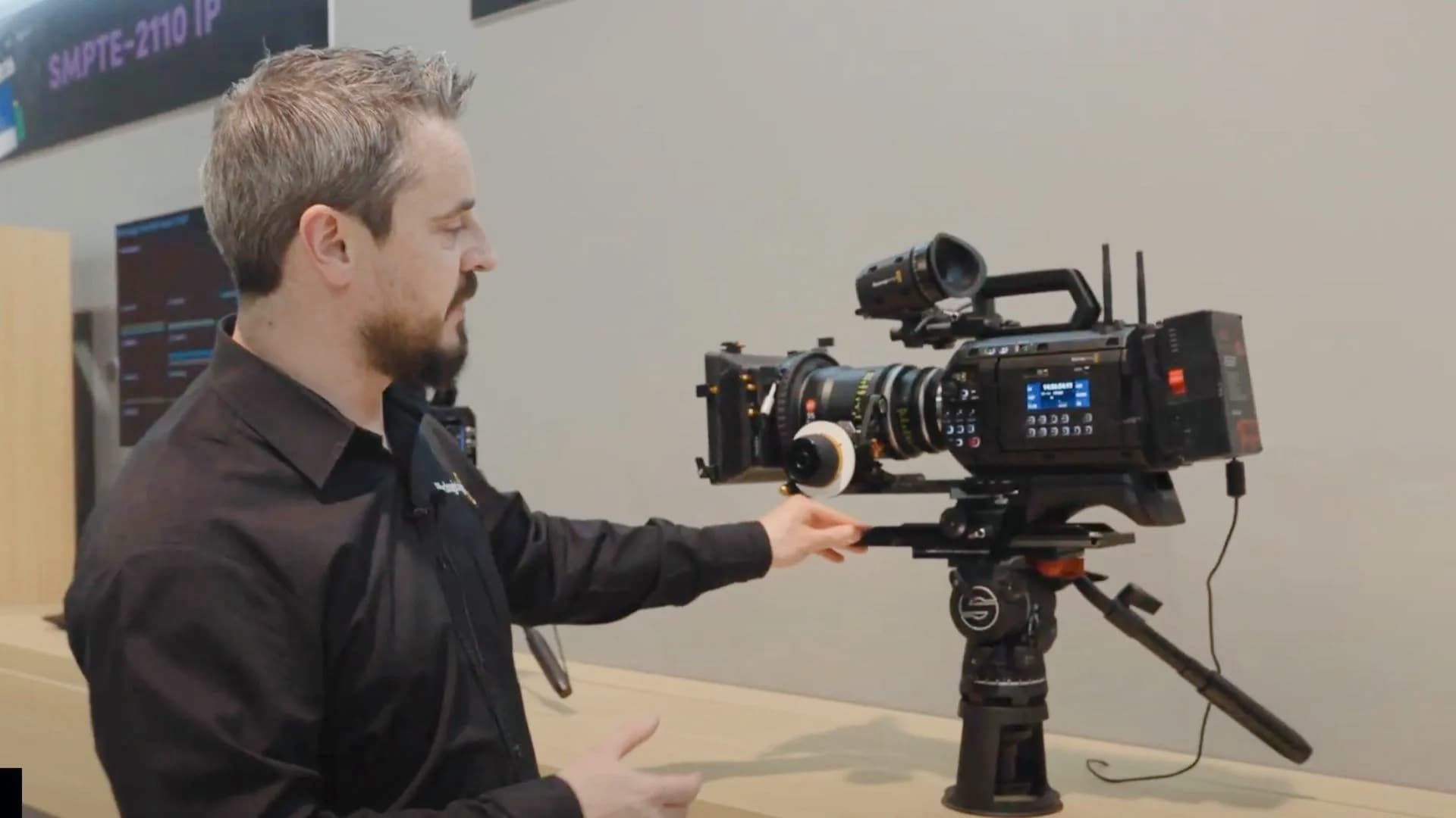 Craig showing the latest URSA Cine 12K camera